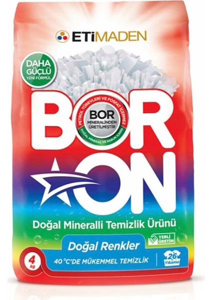 Eti Matik Boron Doğal Renkler Toz Deterjan 4 kg x 2 Adet