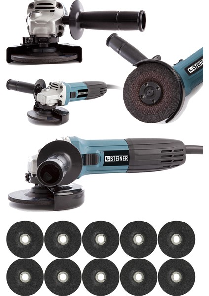 Alman 3000 Watt Professional 125 mm Sjs Metal Şanzuman Avuç Içi Taşlama Makinesi + 10 Adet Taşalman 3000 Watt Professional 125 mm Sjs Metal Şanzuman Avuç Içi Taşlama Makinesi + 10 Adet Taş