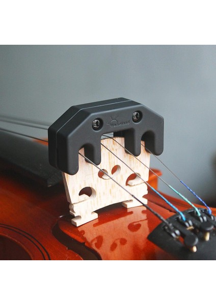 Yüksek Kaliteli Metal 3/4 4/4 Keman Dilsiz Oldukça Pratik Müzik Aksesuarı Siyah (Yurt Dışından) fırsatları