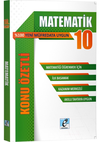 E-Kare 10. Sınıf Matematik Konu Özetli Soru Bankası Seti