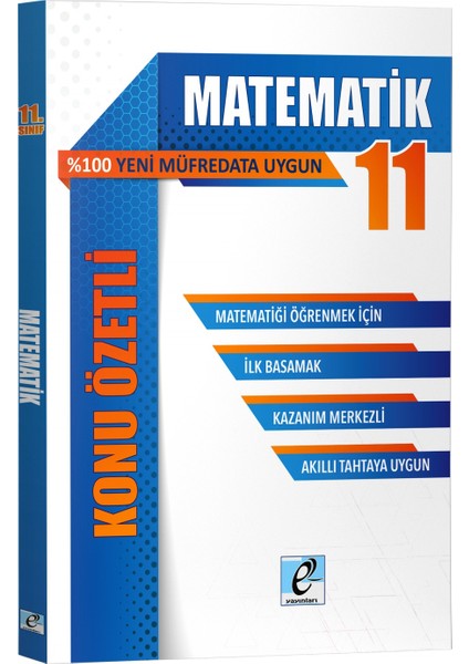 E-Kare 11. Sınıf Matematik Konu Özetli Soru Bankası Seti