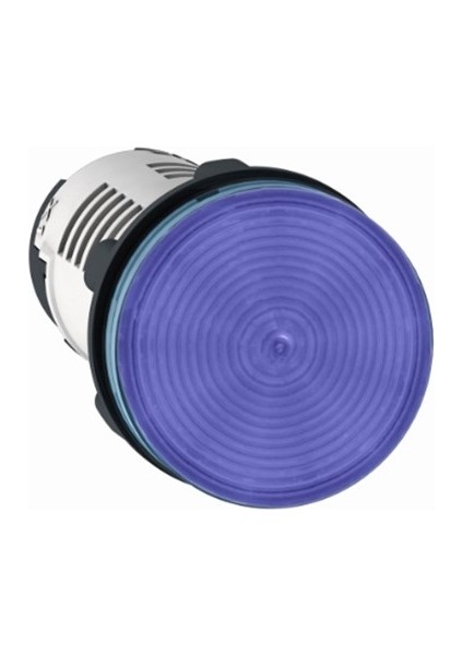 Yuvarlak Sinyal Lambası Ø 22 - Mavi - Entegre LED