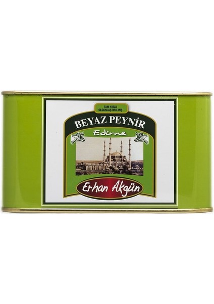 Tam Yağlı Sert Edirne Beyaz Peyniri 2 kg Teneke