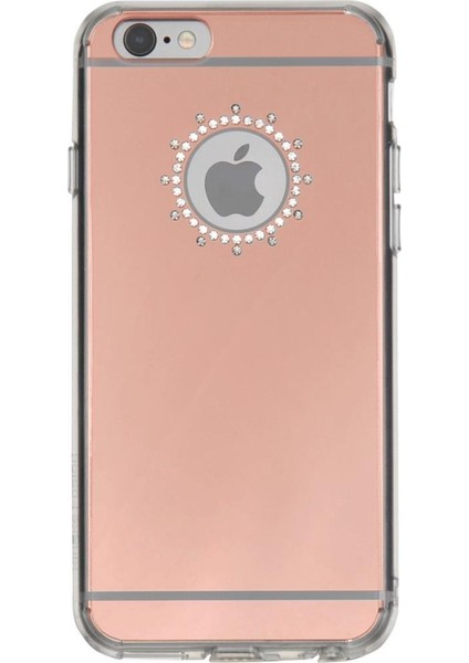 Noble Mirror iPhone 6s/ 6 Taşlı ve Aynalı Kılıf - Rose Gold