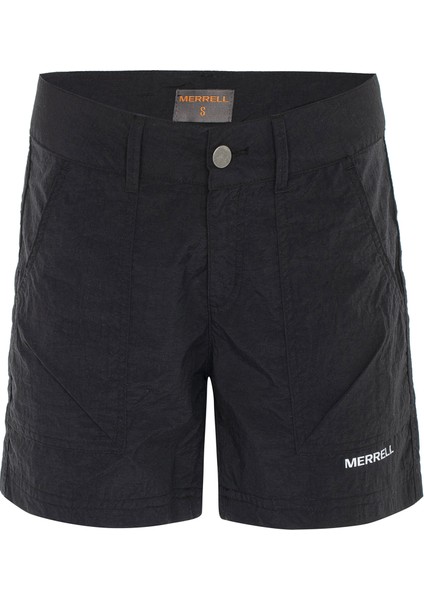 M2Check 10010 Check Normal Bel Düz Siyah Kadın Şort