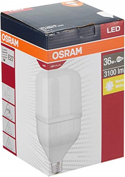 LED Jumbo E27 36W/3100LM Sarı Işık