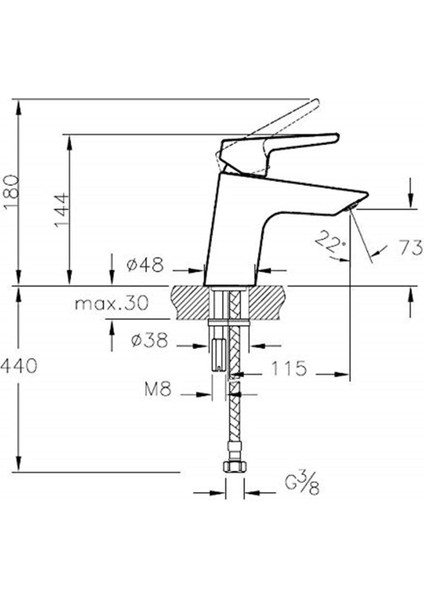 Marin S A42456 Lavabo Bataryası Krom