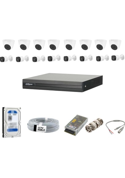 4 Tb HDD 16 Kameralı Güvenlik Kamera Seti