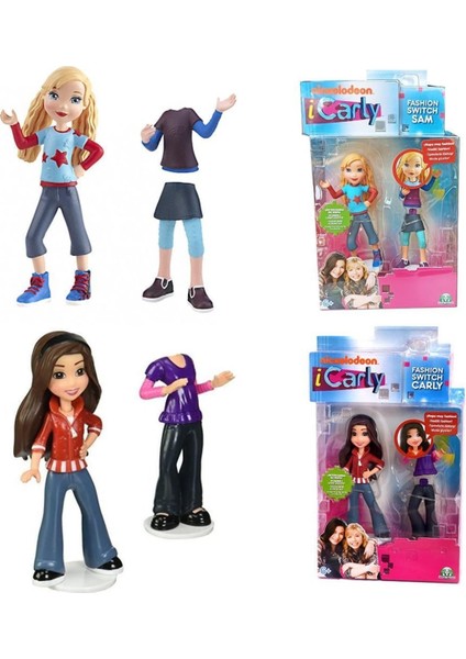 2'li Icarly Fashion Switch Carly ve Sam - Icarly Moda Giysileri - Değiştirilebilir Giysiler