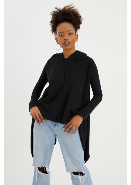 Siyah Salaş Sweatshirt