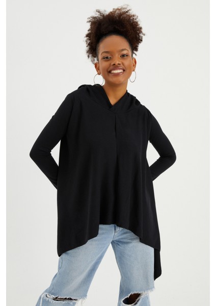 Siyah Salaş Sweatshirt