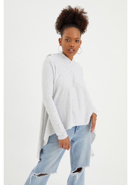 Gri Melanj Salaş Sweatshirt