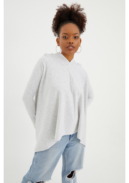 Gri Melanj Salaş Sweatshirt indirimleri