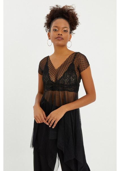 Puantiye Detaylı Tül Tunik fiyatları