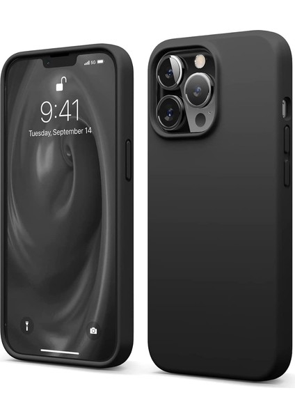 Apple iPhone 13 Pro Max ile Uyumlu Telefon Kılıfı Kadife Iç Yüzey Soft Tasarım Lansman Kılıf