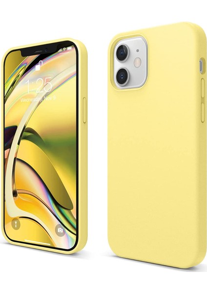 Wowlcraft Wowlery Apple iPhone 12 Mini ile Uyumlu Telefon Kılıfı Kadife Iç Yüzey Soft Tasarım Lansman Kılıf