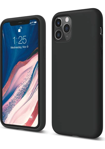 Apple iPhone 11 Pro ile Uyumlu Telefon Kılıfı Kadife Iç Yüzey Soft Tasarım Lansman Kılıf