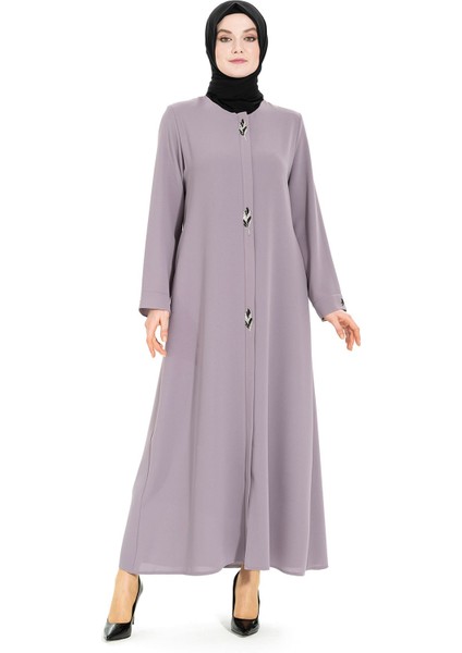 Yaprak Detaylı Gri Ferace 3487 fiyatları