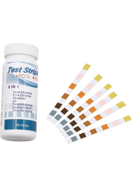 6 In1 Yüzme Havuzu Spa Test Şeritleri Klor Ph Alkalinite (Yurt Dışından)