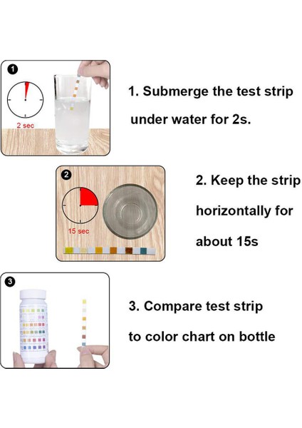 6 In1 Yüzme Havuzu Spa Test Şeritleri Klor Ph Alkalinite (Yurt Dışından)
