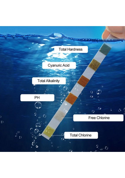 6 In1 Yüzme Havuzu Spa Test Şeritleri Klor Ph Alkalinite (Yurt Dışından)