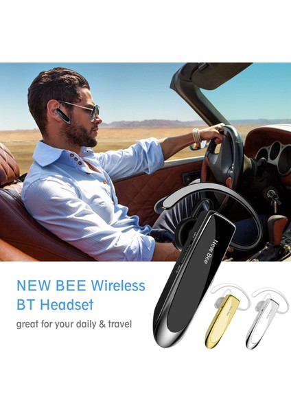 New Bee Tek Kablosuz Bluetooth Kulaklık Kulaklık Gürültü (Yurt Dışından)