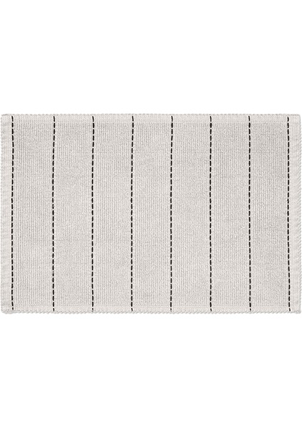 Basic Stripe Doğal Pamuklu Banyo Kilim Seti