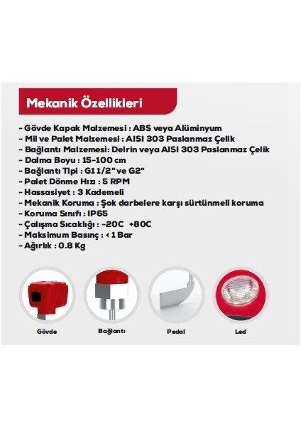 Motorlu Seviye Sensörü modelleri