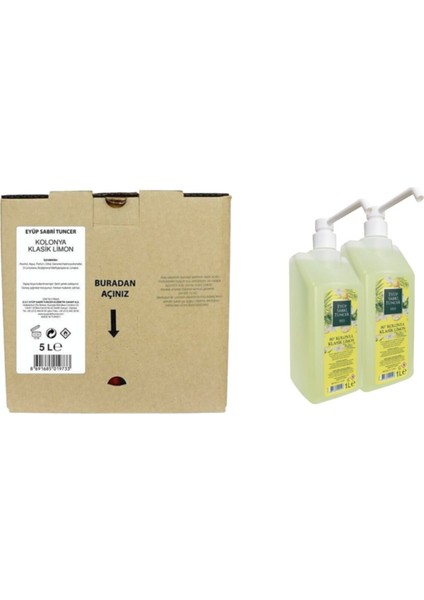 Klasik Limon Kolonyası 1 lt Sprey Başlıklı 2 ve 1 5 lt Dökme Limon Kolonyası
