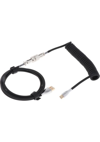 Mekanik Klavye Oyunu Konsolu İçin 1.8 M Coiled Kablo Tel Mini Mikro USB (Yurt Dışından)
