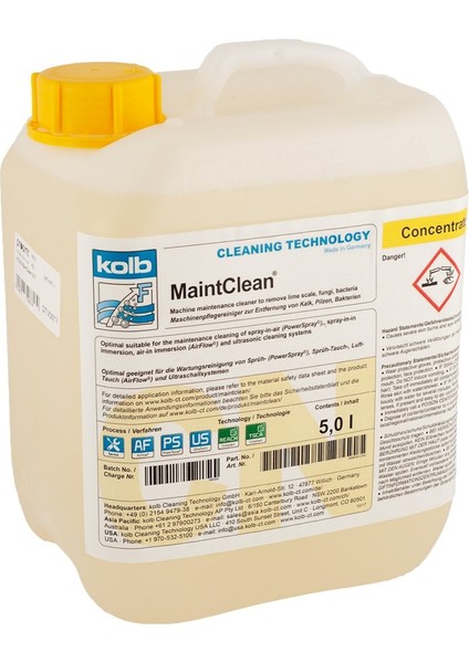 Maintclean®, Kireç ve Lehim Kalıntı Temizleme Deterjanı (5l)