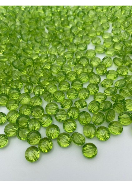 10MM Yeşil Renk Yassı Bonibon Ufo Model Akrilik Boncuk,takı Yapım Boncuğu (25GR,~75 Adet) fiyatları