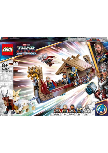 Marvel Keçi Teknesi 76208 - 8 Yaş ve Üzeri Için 5 Minifigürlü Koleksiyonluk Oyuncak Yapım Seti (564 Parça)