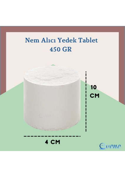 Nem Alıcı 2 Adet 450 gr Yedek Tablet Rutubet Giderici Önleyici Emici Küf Engelleyici