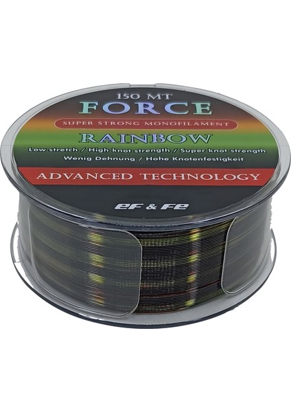 Force Rainbow 150M Renkli Misina Ormanlık Alan Tatlısu Alabalık