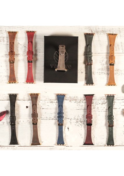 Apple Watch Uyumlu Kadın Crazy Deri Kordon 38 40 41 mm fırsatları