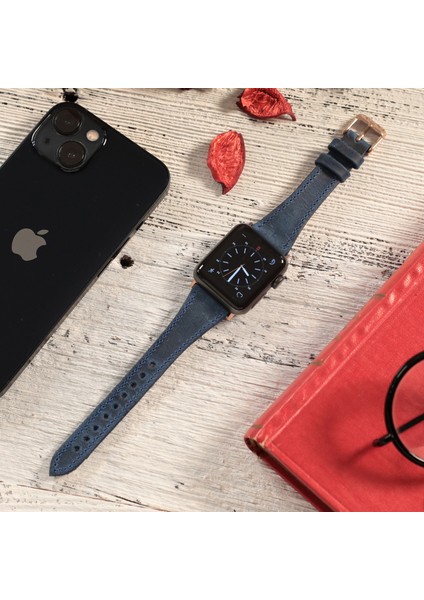 Apple Watch Uyumlu Kadın Crazy Deri Kordon 38 40 41 mm