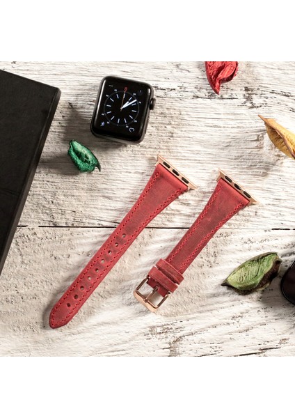 Apple Watch Uyumlu Kadın Crazy Deri Kordon 38 40 41 mm fiyatları