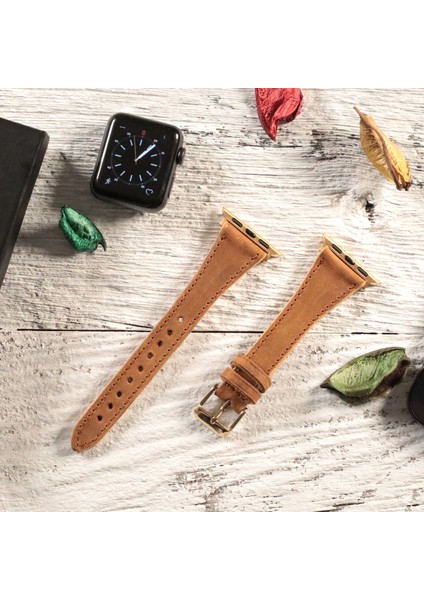 Apple Watch Uyumlu Kadın Crazy Deri Kordon 38 40 41 mm fiyatları
