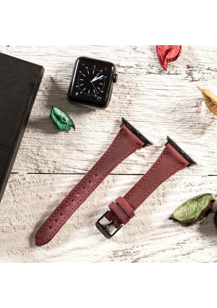 Apple Watch Uyumlu Kadın Crazy Deri Kordon 38 40 41 mm fiyatları