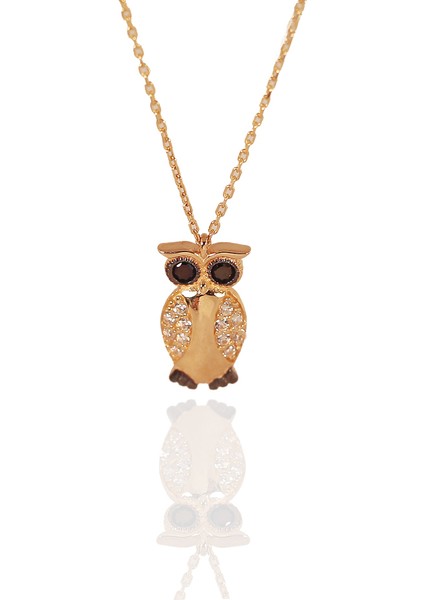 Adil Idil Kuyumculuk 14 Ayar Taş Detay Baykuş Kolye fiyatları