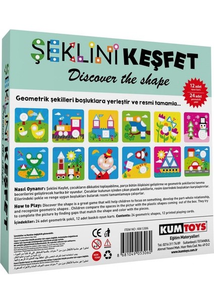 /kumtoys Kumtoys Şeklini Keşfet Dikkat ve Kavrama Oyunu fırsatları