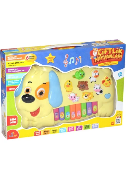 Can Ali Toys  Işıklı Müzikli Köpek Görünümlü Piyano