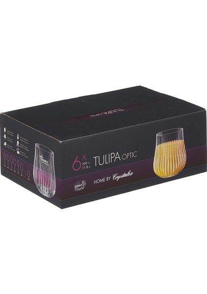 Tulipa Jumbo Optikli 6’lı Su Bardak Takımı 350 ml fiyatları