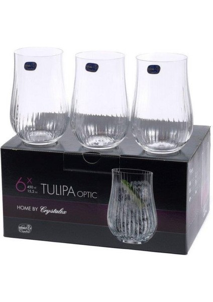 Tulipa Jumbo Optikli 6’lı Meşrubat Bardak Takımı 450 ml