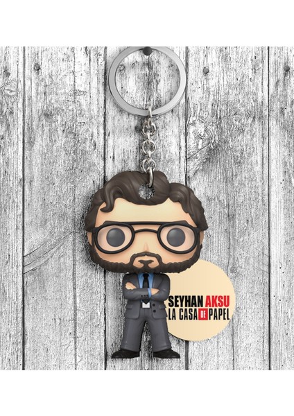Kişiye Özel La Casa De Papel Ahşap Anahtarlık - 2