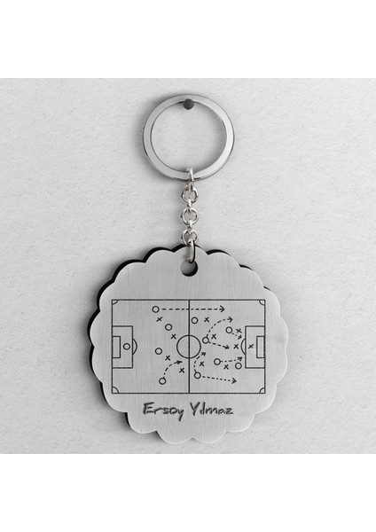 Kişiye Özel Taktik Tahtası Ahşap Anahtarlık - 2