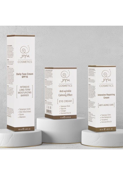 Jıyu Göz Kremi + Anti-Aging Yüz Kremi + Yoğun Nemlendirici Yüz Kremi 3'lü Set