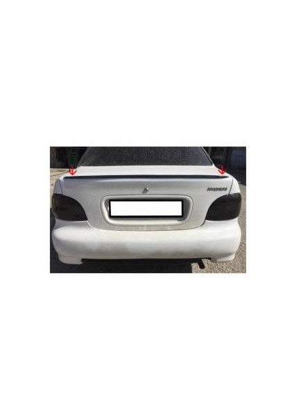 Spoiler Hyundai Accent Yumurta Kasa Bagaj Üzeri Çıta - Spoiler Pianoblack - Parlak Siyah -115 cm