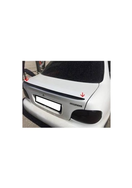 Spoiler Hyundai Accent Yumurta Kasa Bagaj Üzeri Çıta - Spoiler Pianoblack - Parlak Siyah -115 cm